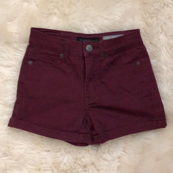 Aeropostale | Shorts | Aeropostale High Waisted Midi Maroon Shorts 00 ...